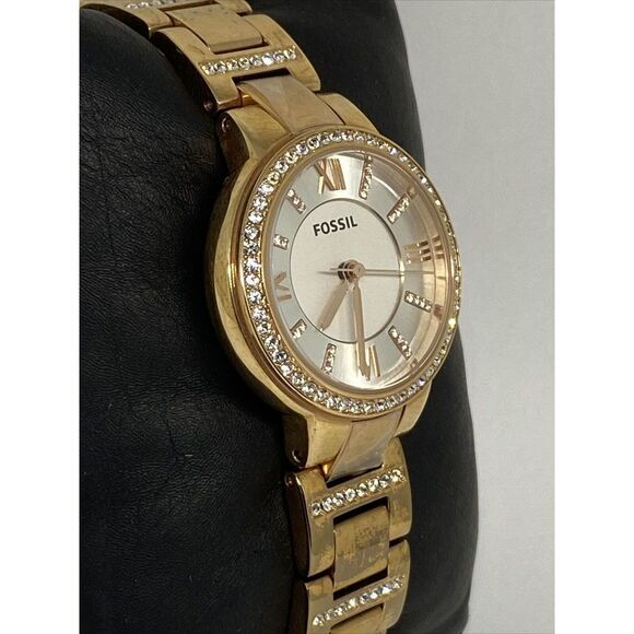 Fossil Virginia ES3284 Women Stainless Steel Analog Dial Quartz Wrist Watch EY29 - Picture 5 of 12